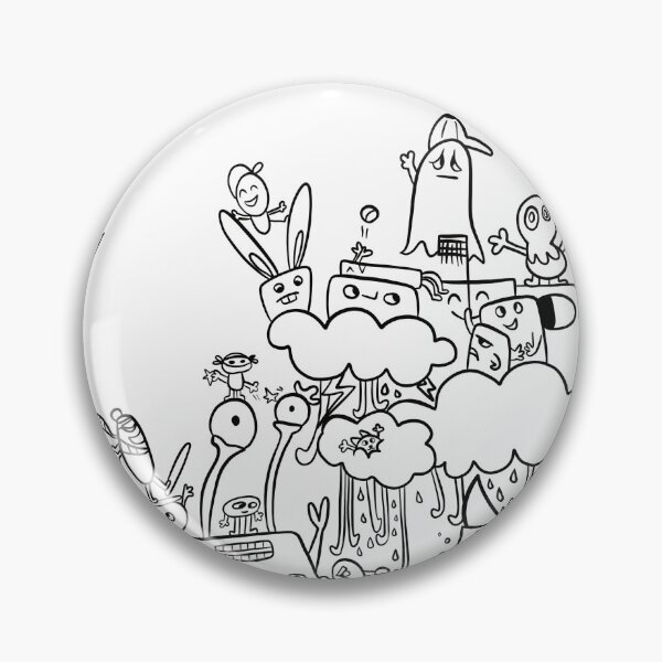Item preview, Doodle art funny and crazy characters lineart designed and sold by Crazy4Graphics.
