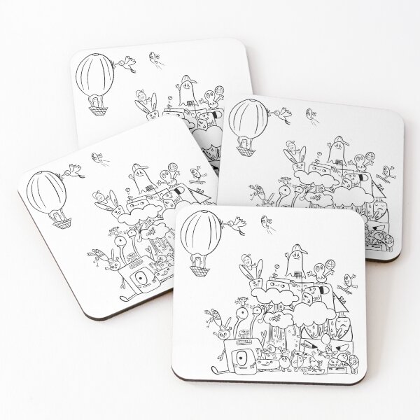 Item preview, Doodle art funny and crazy characters lineart designed and sold by Crazy4Graphics.