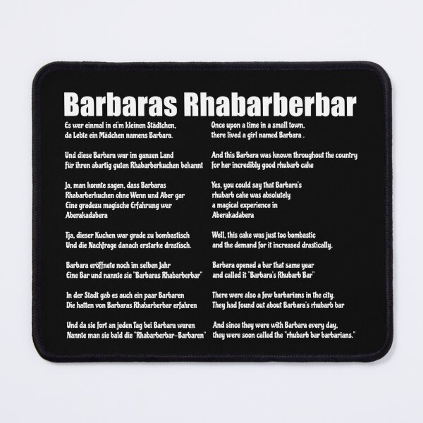 Artikelvorschau, Accurate Barbara Rhabarberbar weiß entworfen und verkauft von Order42.