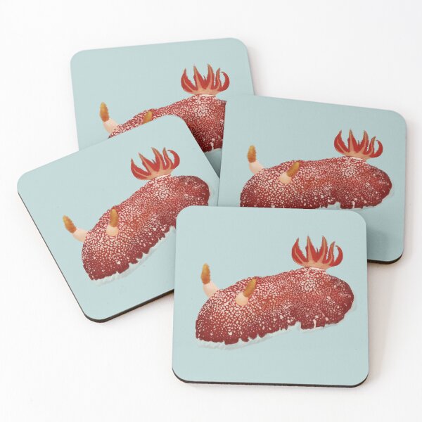 Item preview, Nudibranch - sea slug - Goniobranchus reticulata - sea green designed and sold by Poulpimousse.