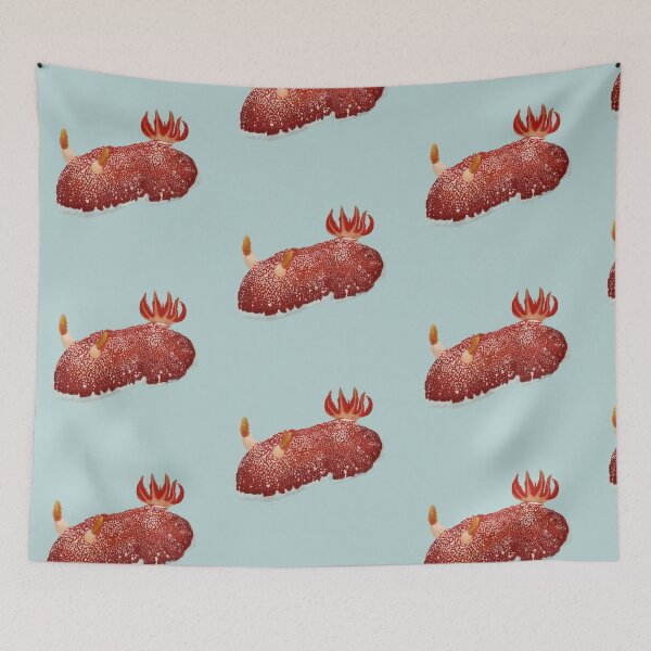 Item preview, Nudibranch - sea slug - Goniobranchus reticulata - sea green designed and sold by Poulpimousse.