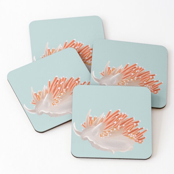Item preview, Nudibranch - sea slug - Coryphellidae - Coryphella verrucosa - sea green designed and sold by Poulpimousse.