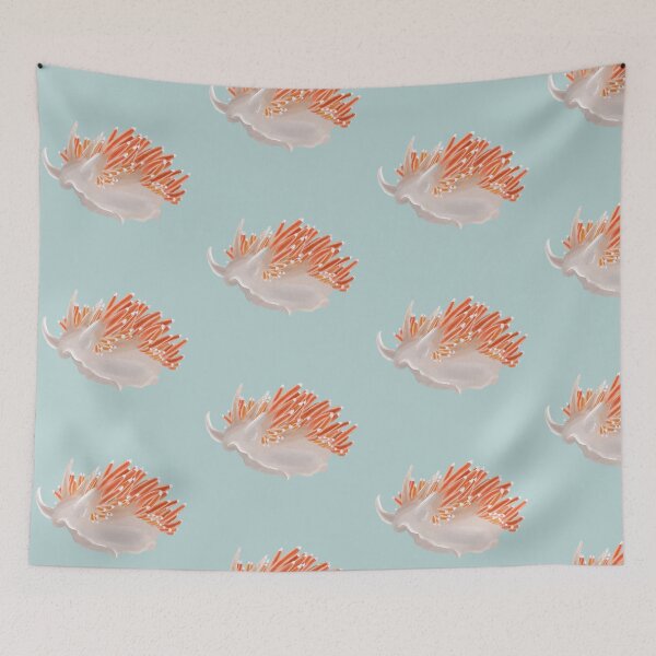 Item preview, Nudibranch - sea slug - Coryphellidae - Coryphella verrucosa - sea green designed and sold by Poulpimousse.