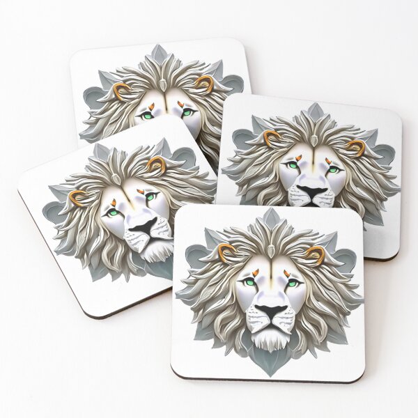 Item preview, White lion designed and sold by Maker Magia.
