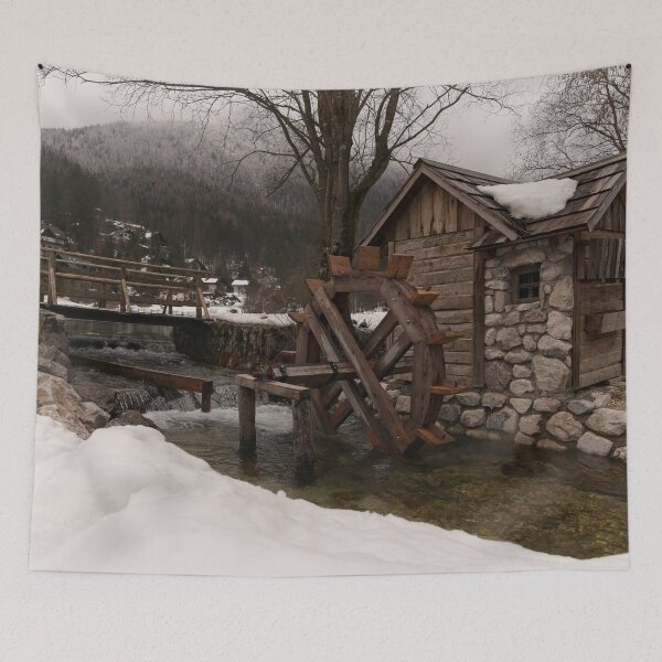 Item preview, Winter Water Mill At Lake Jasna designed and sold by rawshutterbug.