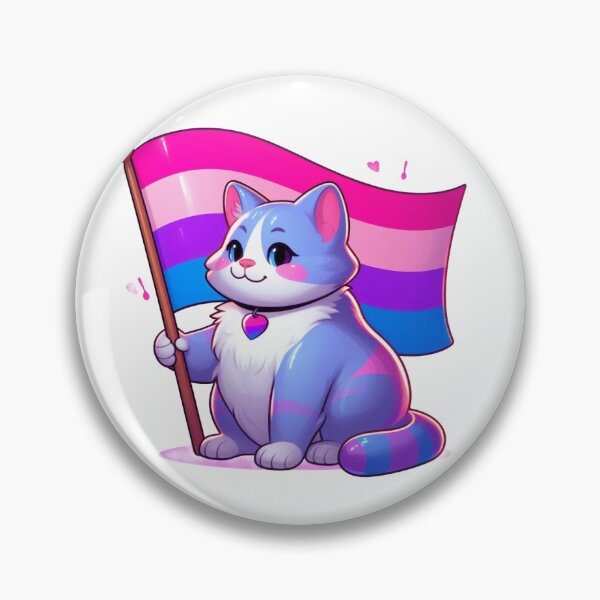 Artikelvorschau, Süße bisexuelle Katze mit Flagge entworfen und verkauft von EpiphanyArt28.