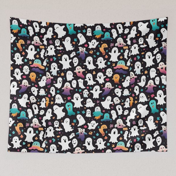 Item preview, Cute Ghost Wallpaper designed and sold by Zenvo.