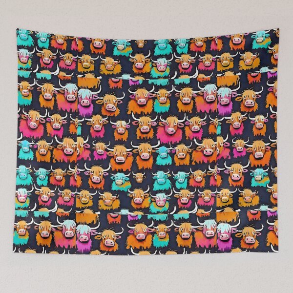 Item preview, Cute Highland Cow Wallpaper designed and sold by Zenvo.