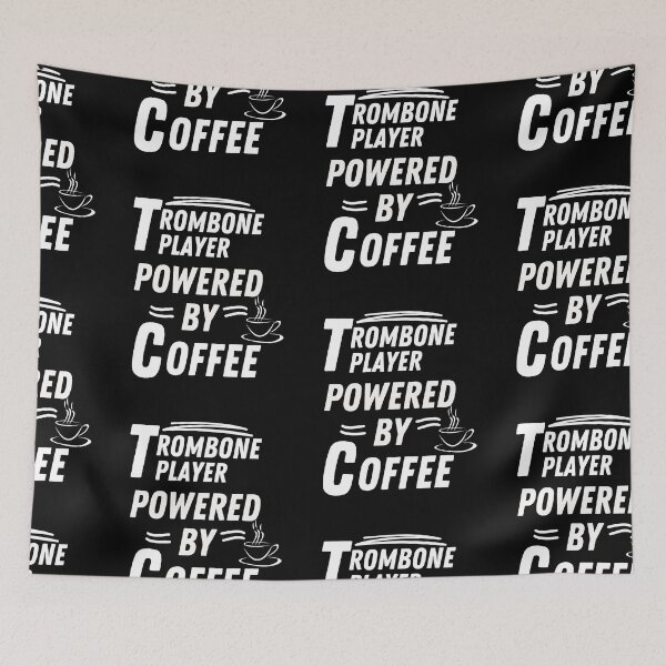Item preview, Trombone player powered by coffee designed and sold by annoying-shirts.