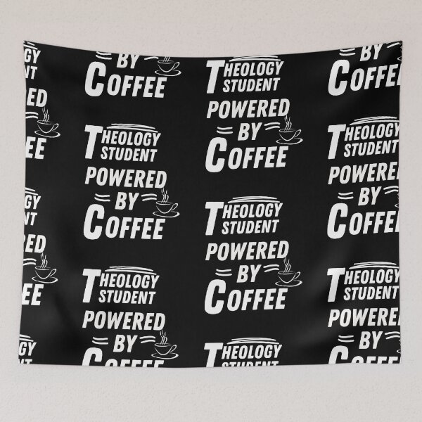 Item preview, Theology student powered by coffee designed and sold by annoying-shirts.