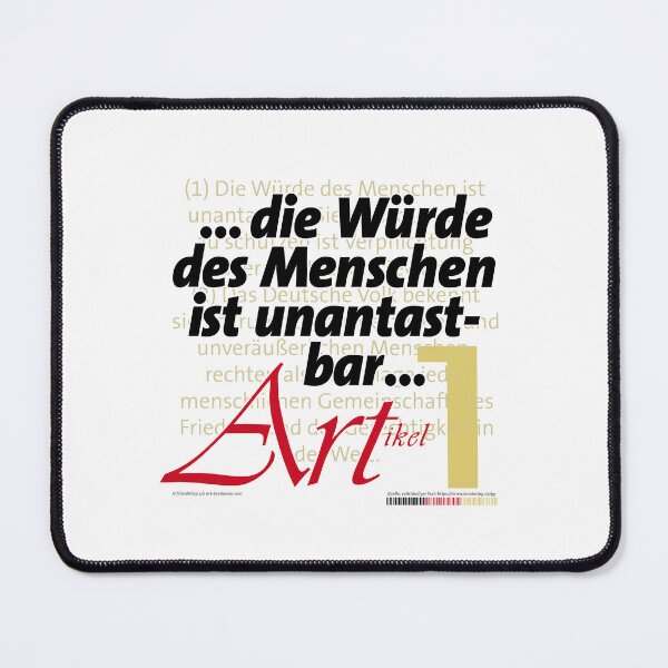Item preview, "Human dignity ..." – Article 1 | Basic Law of the Federal Republic of Germany designed and sold by Brunhilde1001.