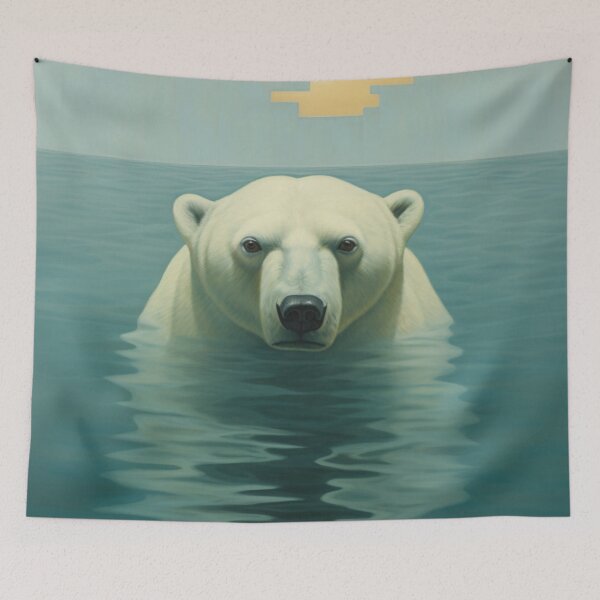 Item preview, Polar Bear in Water designed and sold by whitecat23.