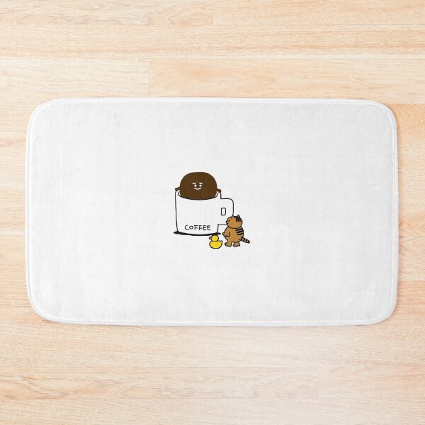 Item preview, a Cat and a Duck with a coffee guy designed and sold by superbaechoo.