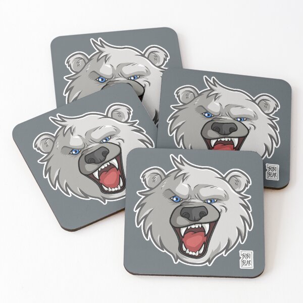 Item preview, BOBO LIKES TO GROWL - POLAR BEAR designed and sold by bobobear.
