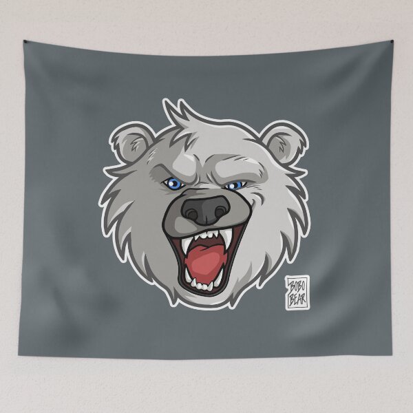 Item preview, BOBO LIKES TO GROWL - POLAR BEAR designed and sold by bobobear.