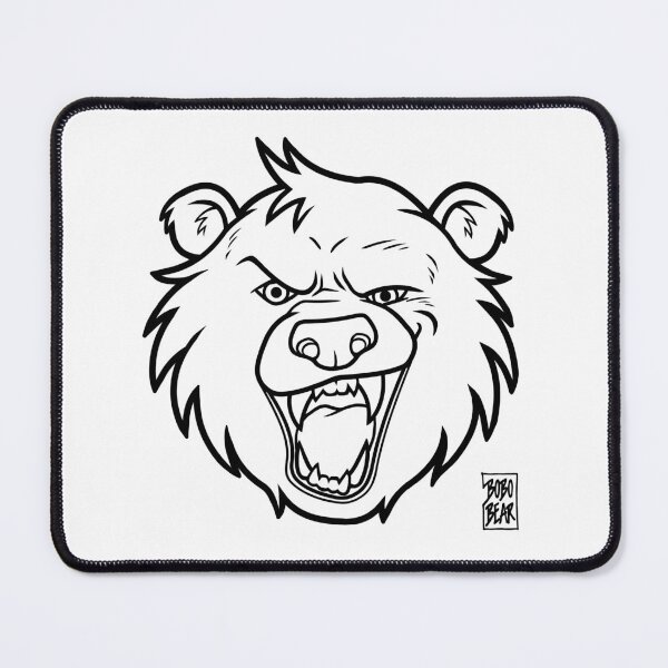 Item preview, BOBO LIKES TO GROWL - BLACK LINEART designed and sold by bobobear.