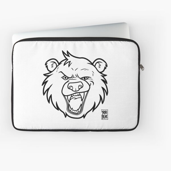 BOBO LIKES TO GROWL - BLACK LINEART Laptop Sleeve