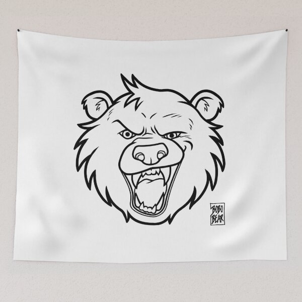 Item preview, BOBO LIKES TO GROWL - BLACK LINEART designed and sold by bobobear.
