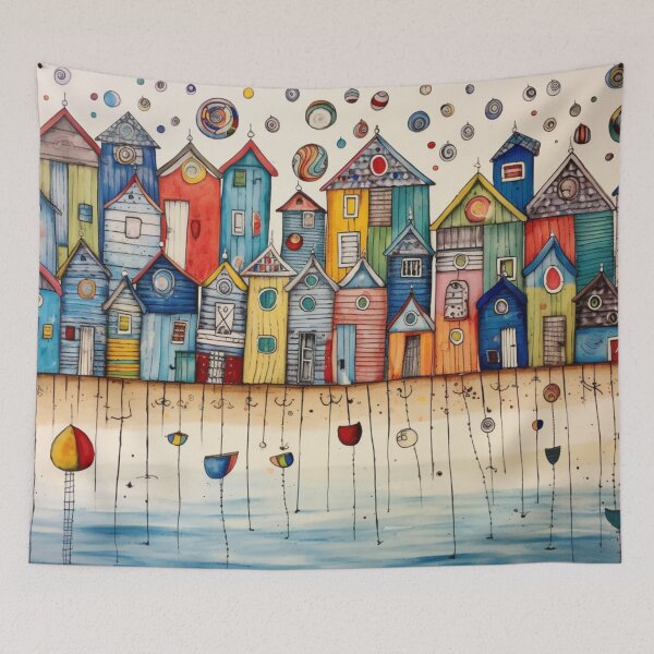 Item preview, Beach Huts designed and sold by whitecat23.