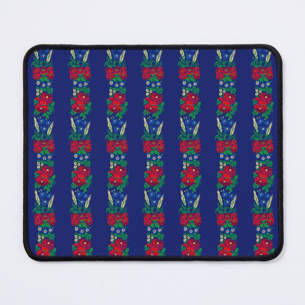 Item preview, Slavic folklore ribbons 2024 version, royal blue, large pattern designed and sold by Folkiestore.