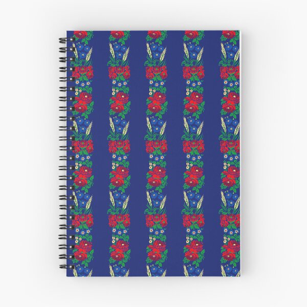 Item preview, Slavic folklore ribbons 2024 version, royal blue, large pattern designed and sold by Folkiestore.