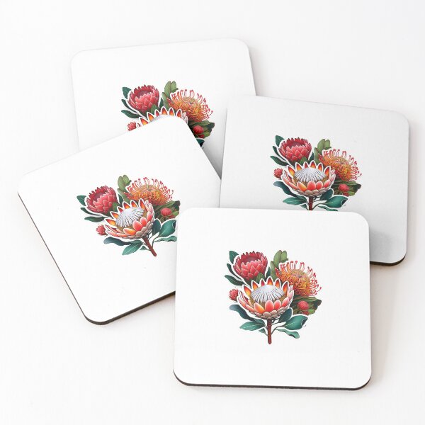 Aperçu de l'œuvre Paradis des Protéas en fleurs créée et vendue par astersgraphics.
