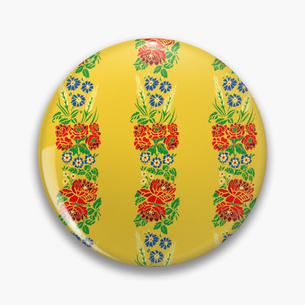 Item preview, Slavic folklore ribbons 2024 version, Tuscan yellow, large pattern designed and sold by Folkiestore.