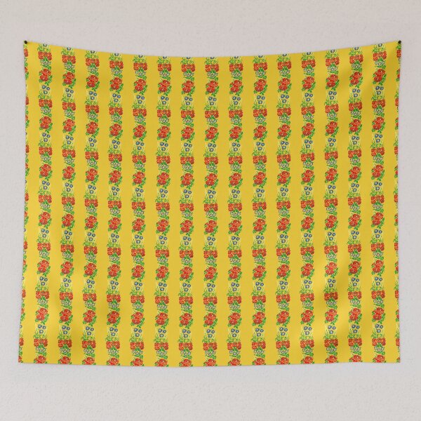 Item preview, Slavic folklore ribbons 2024 version, Tuscan yellow, large pattern designed and sold by Folkiestore.