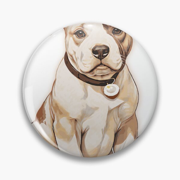 Item preview, Cute Amstaff retro coconut dog designed and sold by Hen-C-Art.