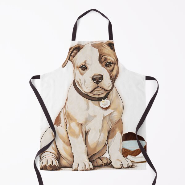 Item preview, Cute Amstaff retro coconut dog designed and sold by Hen-C-Art.