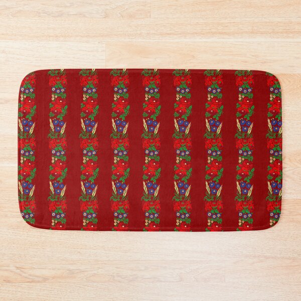 Item preview, Slavic folklore ribbons 2024 version, Dark red, large pattern designed and sold by Folkiestore.
