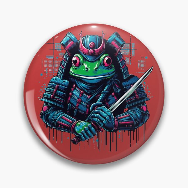 Item preview, Frog Samurai Green Cyber Warrior designed and sold by DarekShop.