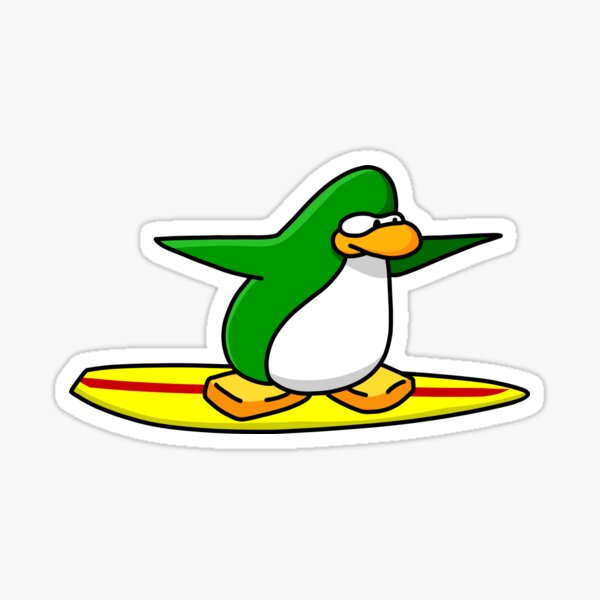 Club Penguin Surfing (Orange)
