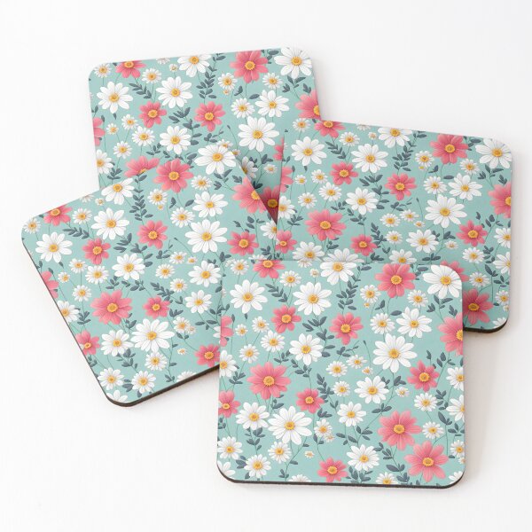 Artikelvorschau, Weißes und rosa Blumenmuster entworfen und verkauft von ThatBBStore.