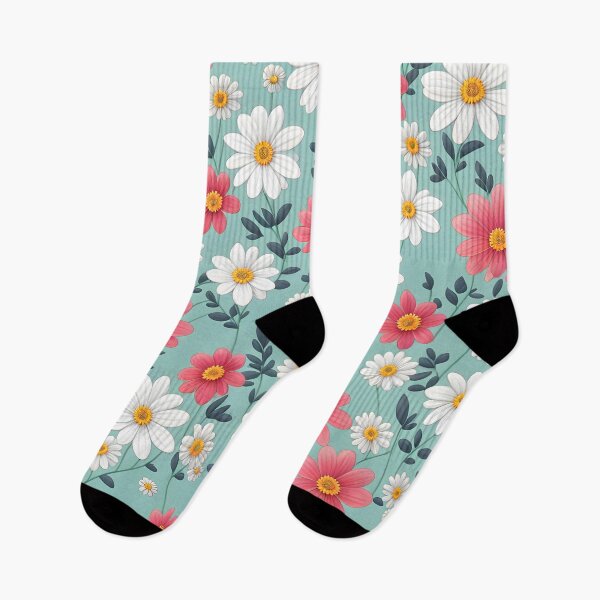 Artikelvorschau, Weißes und rosa Blumenmuster entworfen und verkauft von ThatBBStore.