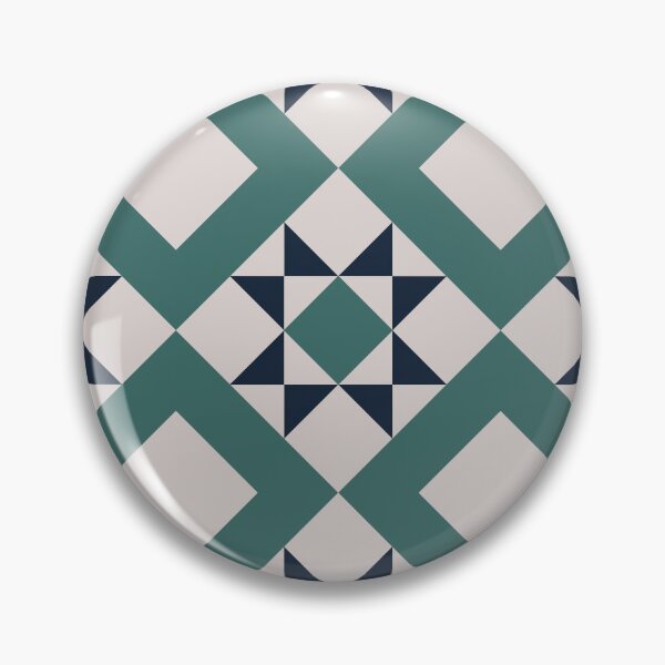 Item preview, Geometric tile with green tones floor inspiration Mediterranean summer tiles designed and sold by by Mònica Roca.