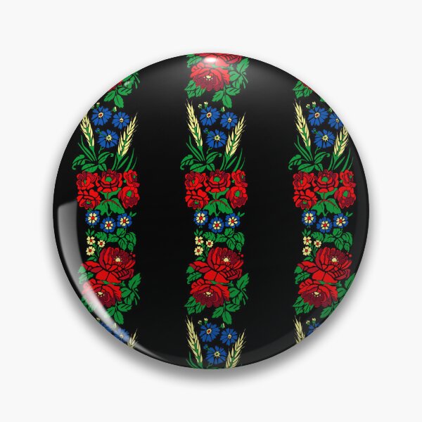 Item preview, Slavic folklore ribbons 2024 version, black, large pattern designed and sold by Folkiestore.