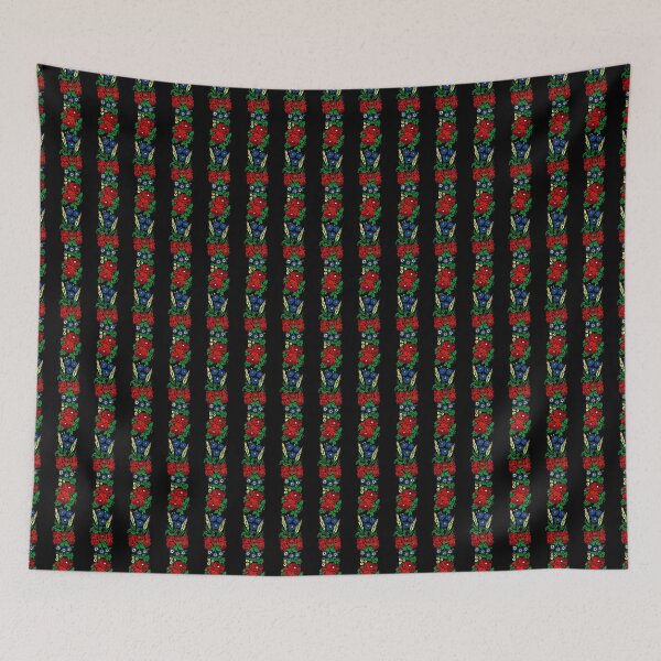 Item preview, Slavic folklore ribbons 2024 version, black, large pattern designed and sold by Folkiestore.