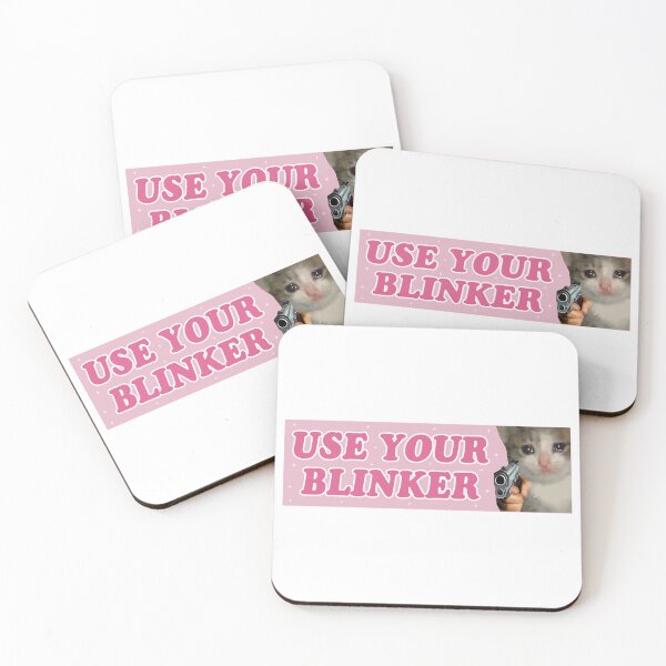 Item preview, Use Your Blinkers sad cat bumper designed and sold by BUMPER-STICKERS.