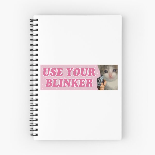Item preview, Use Your Blinkers sad cat bumper designed and sold by BUMPER-STICKERS.