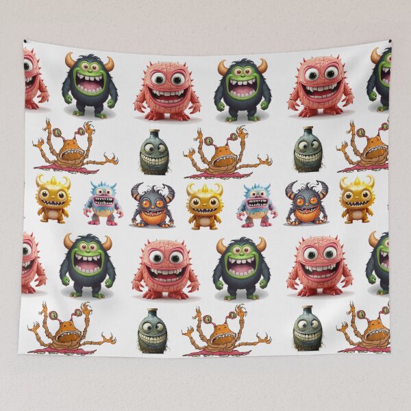 Item preview, Seven funny monsters designed and sold by InverseArt.