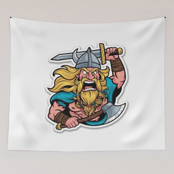 Item preview, Crazy Viking. Funny Viking sticker. designed and sold by BarklesStudio.