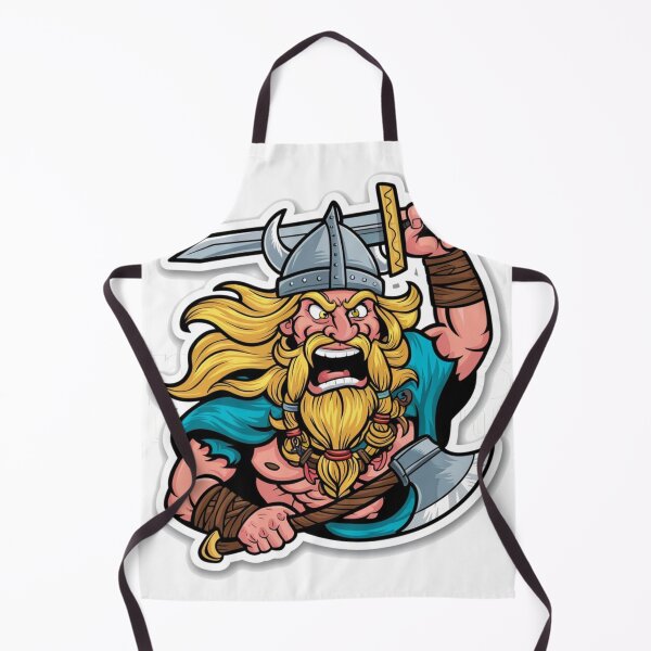 Aperçu de l'œuvre Viking fou. Autocollant Viking drôle. créée et vendue par BarklesStudio.
