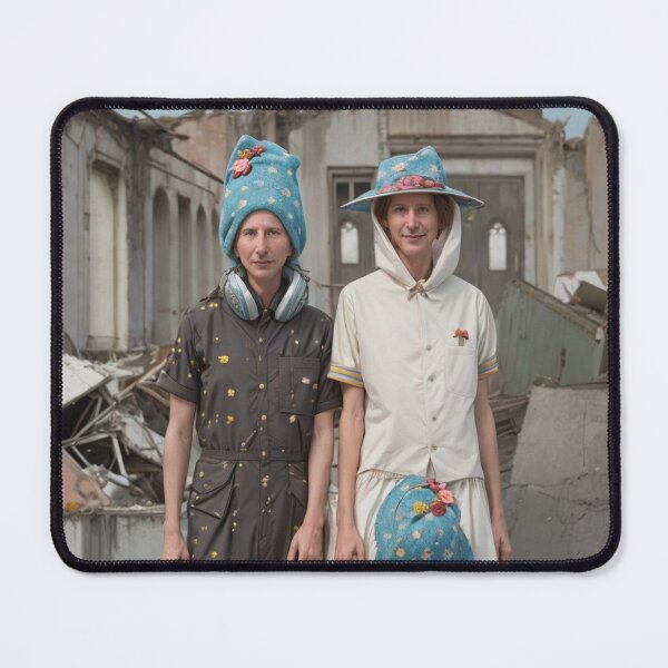 Item preview, Weird couple wearing funny blue hats designed and sold by KALEIDOSCOPE UK.