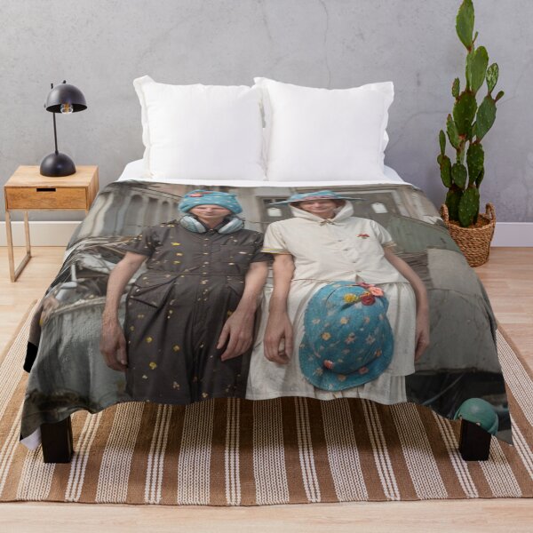 Item preview, Weird couple wearing funny blue hats designed and sold by KALEIDOSCOPE UK.