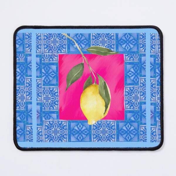 Item preview, Blue,lemon,mosaic tiles,Mediterranean tiles  designed and sold by MariaMarinova.