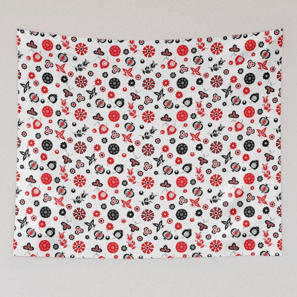 Item preview, Slovacko shirt embroidery motifs 2024 version, white, red, black. designed and sold by Folkiestore.