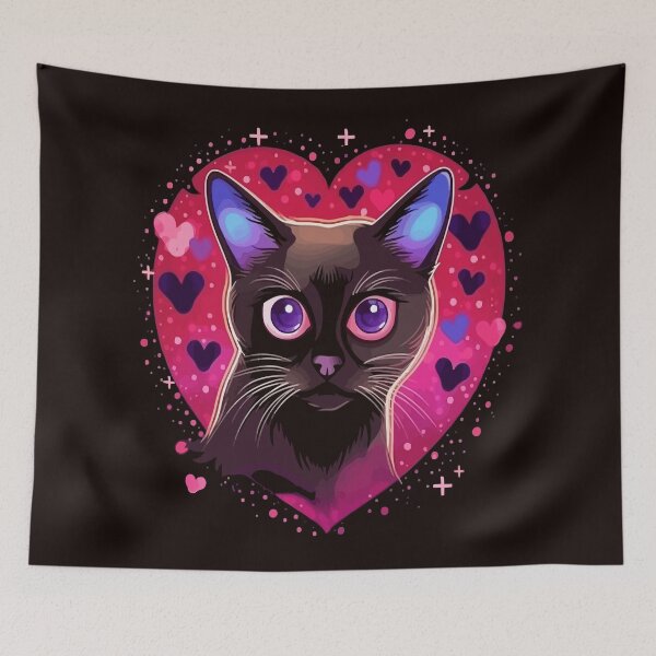 Item preview, Siamese Cat Valentine designed and sold by creativellashop.