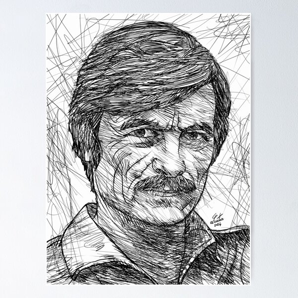 Item preview, ANDREI TARKOVSKY ink portrait .1 designed and sold by lautir.