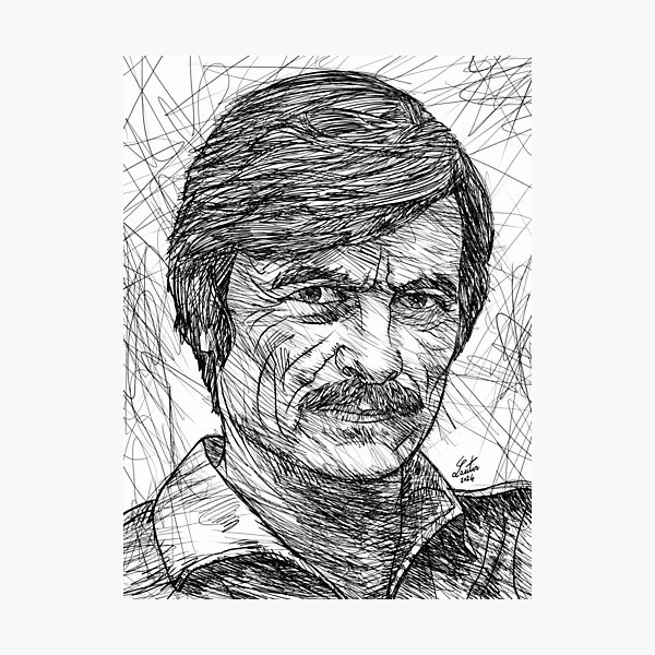 Item preview, ANDREI TARKOVSKY ink portrait .1 designed and sold by lautir.